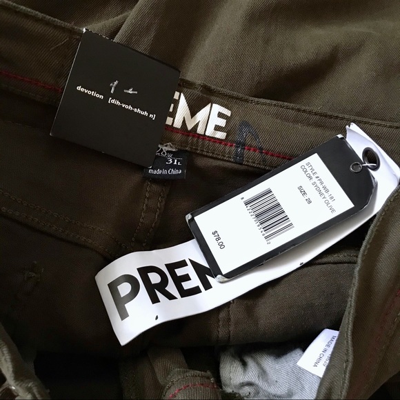 Preme NWT Olive Skinny Jeans Various - Picture 10 of 12